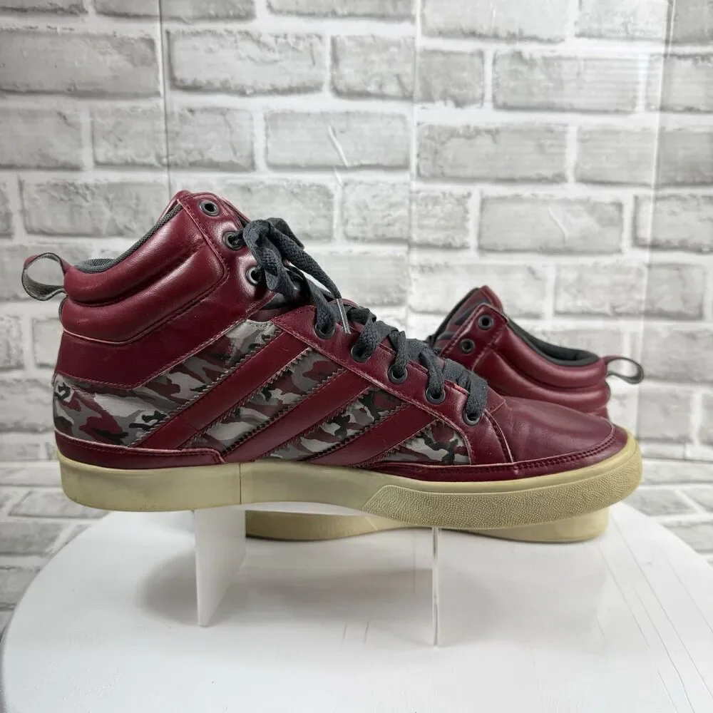 Adidas Top Court Adidas Top Court Hi-Big Stripes Cardinal Red Men's Size 12